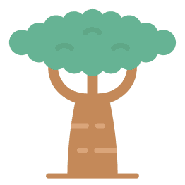 Stylized baobab tree illustration
